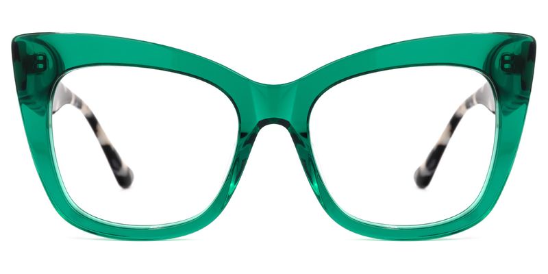 Escobar - Square Green Eyeglasses
