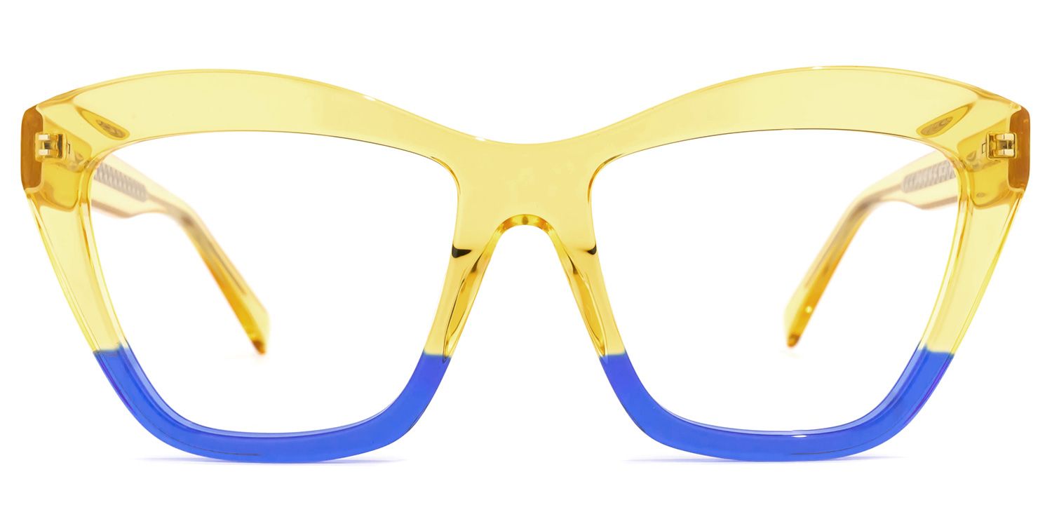 Murdock - Square Yellow Eyeglasses product detail 2