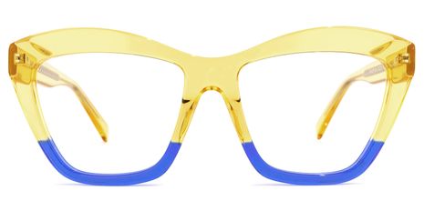 Murdock - Square Yellow Eyeglasses