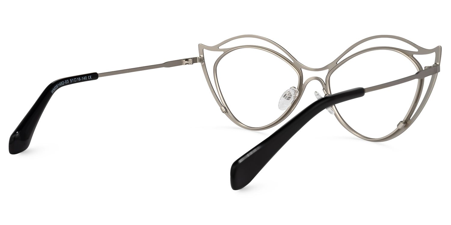 Hilleary - Geometric Silver Eyeglasses product detail 3
