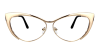 Annabelle - Cat Eye Gold Eyeglasses | Vooglam Angle View