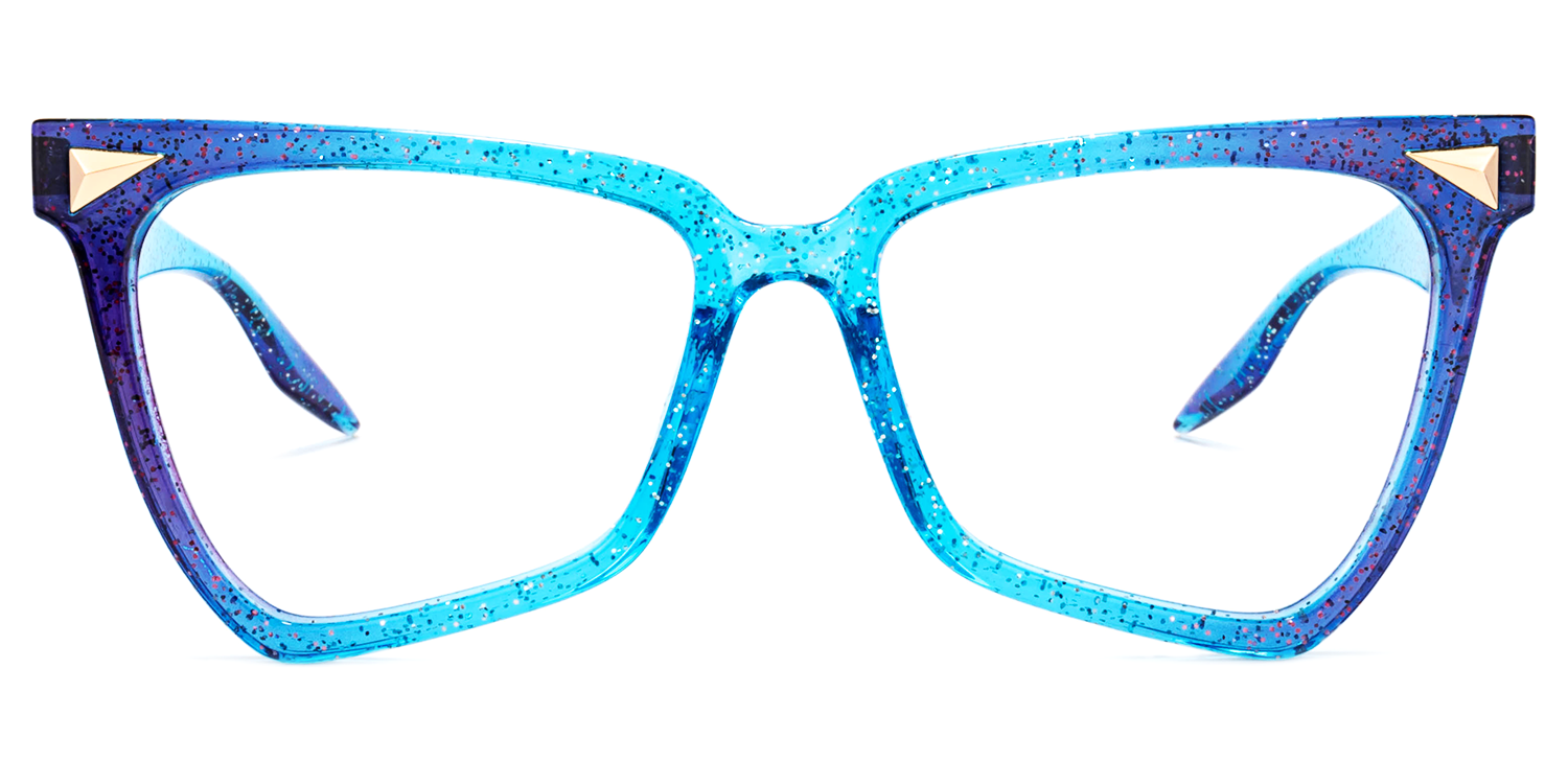 Butterfly Blue Eyeglasses | Vooglam Angle View