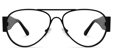 Novoa - Aviator Black Eyeglasses