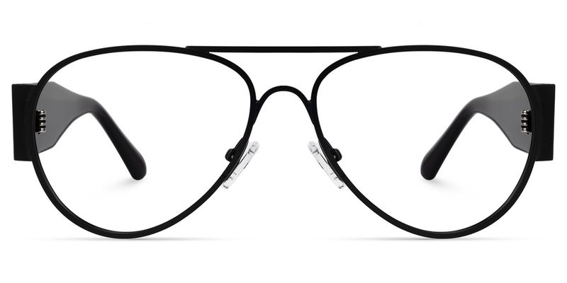 Novoa - Aviator Black Eyeglasses