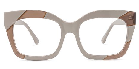 Terrie - Square Cameo/Brown Eyeglasses