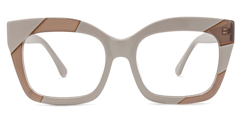 Terrie - Square Cameo/Brown Eyeglasses