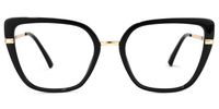 Declan - Rectangle Black Eyeglasses | Vooglam Angle View