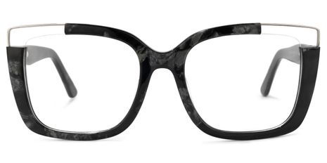Angelia - Square Black Eyeglasses