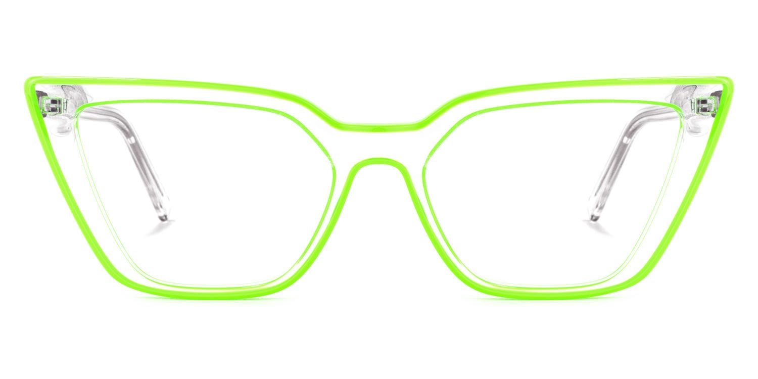 Lyuba - Rectangle Green Eyeglasses product detail 2