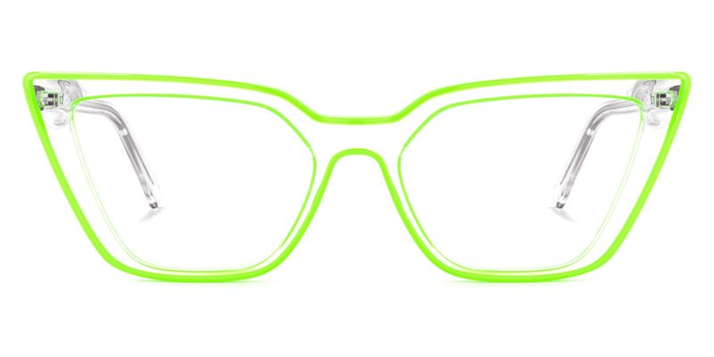 Lyuba - Rectangle Green Eyeglasses