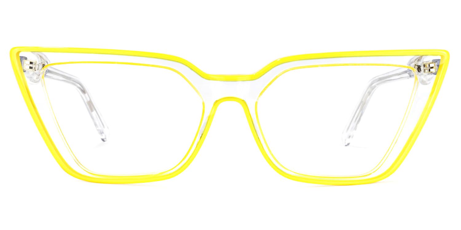 Lyuba - Rectangle Yellow Eyeglasses product detail 2