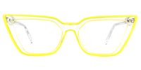 Lyuba - Rectangle Yellow Eyeglasses | Vooglam Angle View