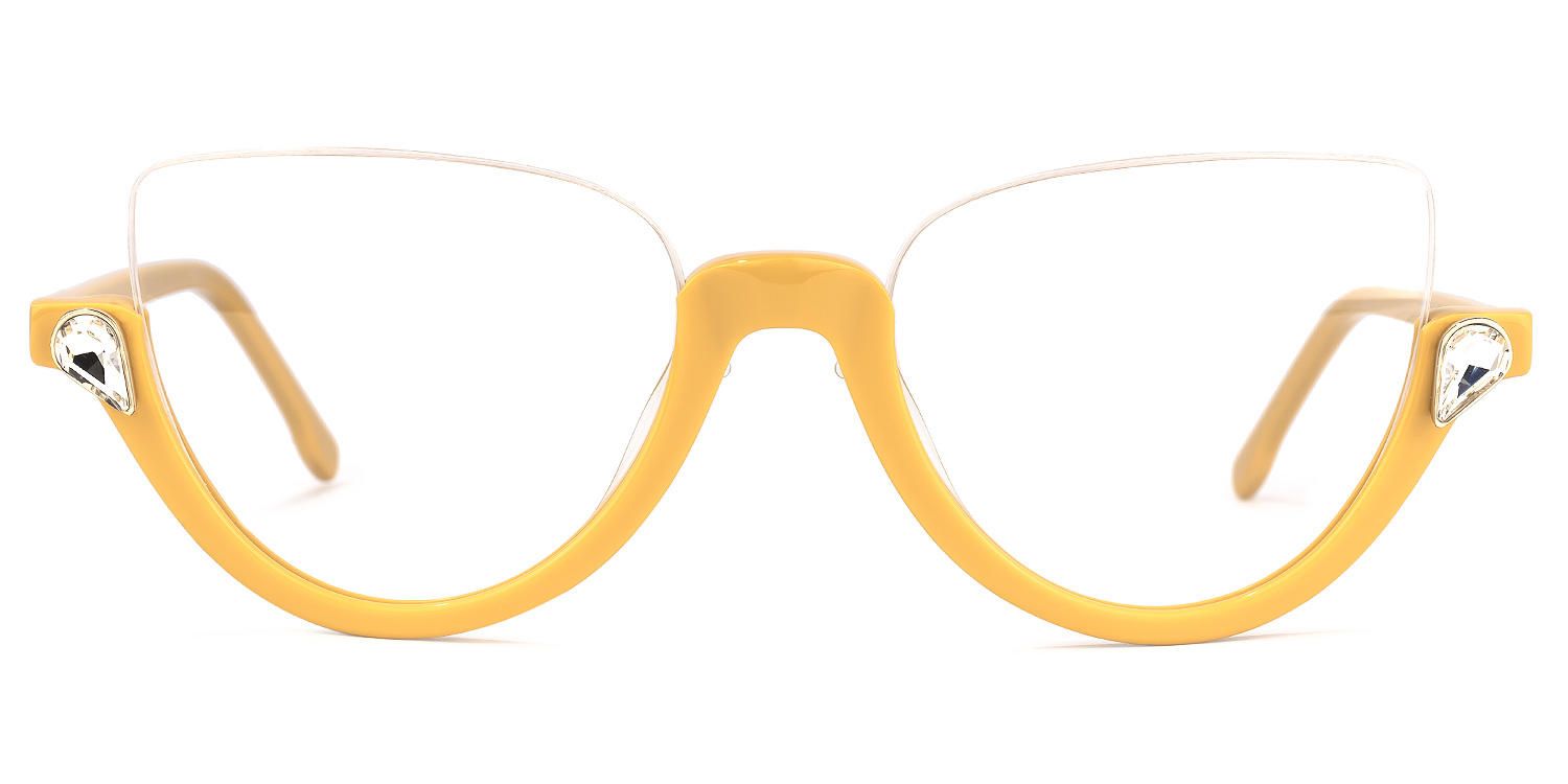 Sylvia - Cat Eye Yellow Eyeglasses product detail 2