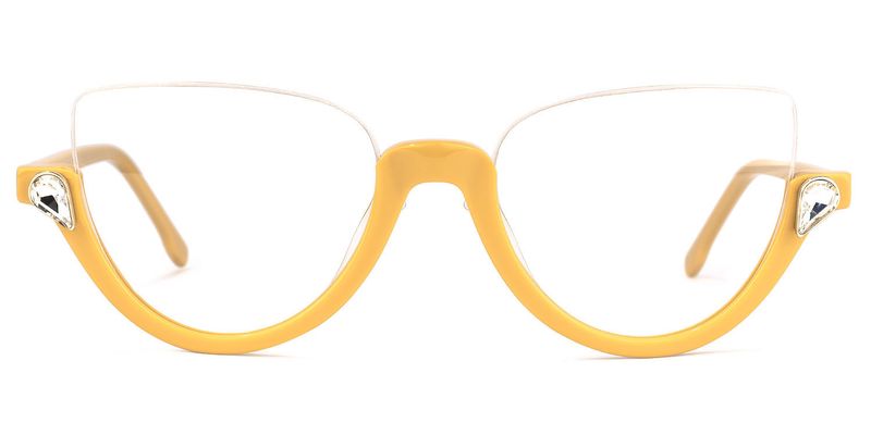 Sylvia - Cat Eye Yellow Eyeglasses