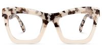 Sienna - Rectangle Light/Tortoise Eyeglasses | Vooglam Angle View