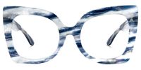 Butterfly Blue/White Eyeglasses | Vooglam.com Angle View
