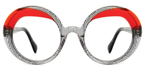 Tammy - Round Black/Crystal Eyeglasses