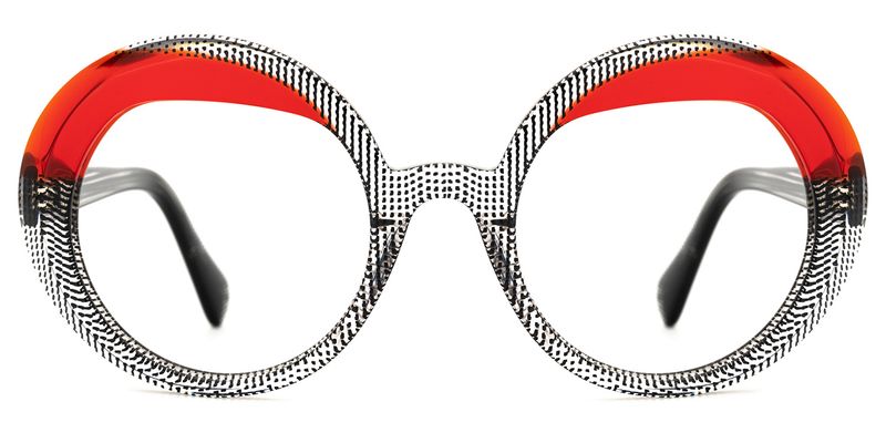 Tammy - Round Black/Crystal Eyeglasses