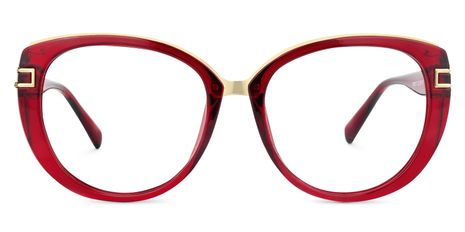 Bessie - Oval Wine/Red Eyeglasses