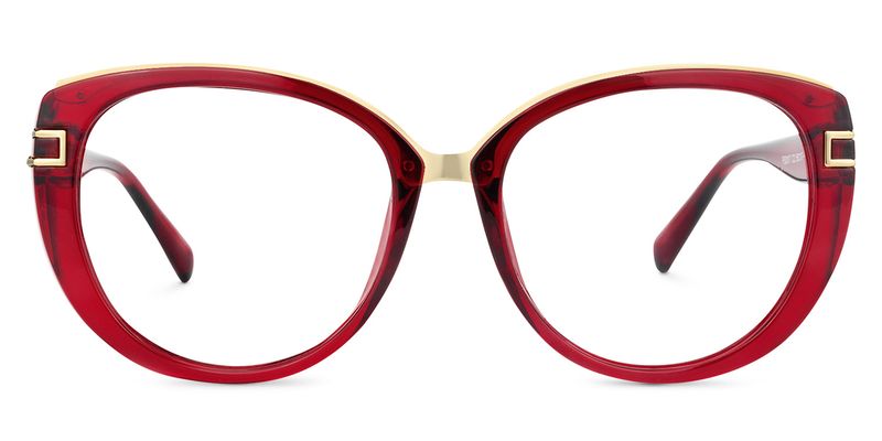 Bessie - Oval Wine/Red Eyeglasses