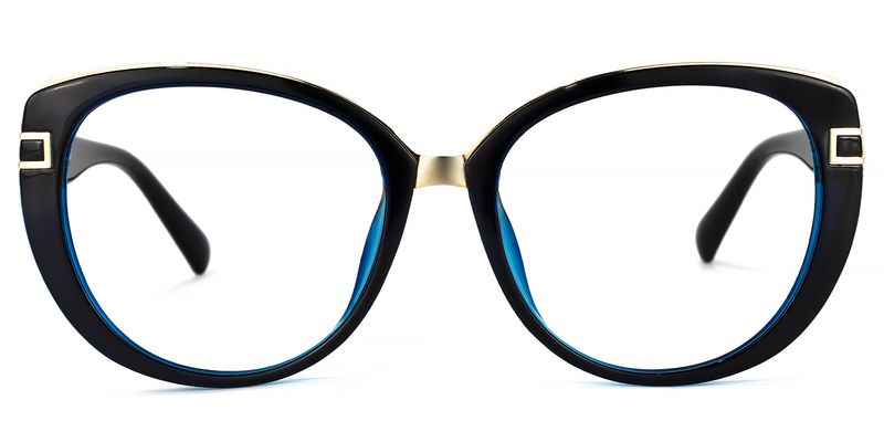 Bessie - Oval Dark/Blue Eyeglasses