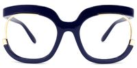 Fredia - Square Dark/Blue Eyeglasses | Vooglam Angle View
