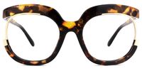 Fredia - Square Tortoise Eyeglasses | Vooglam Angle View