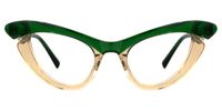 Blackwell - Browline Green Eyeglasses | Vooglam Angle View