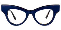 Bostick - Cat Eye Blue Eyeglasses | Vooglam Angle View