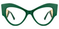 Johnsom - Butterfly Green Eyeglasses | Vooglam Angle View