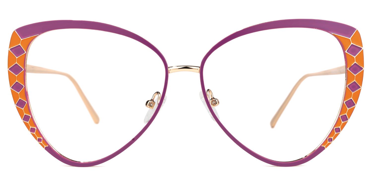 Tristan - Geometric Purple Eyeglasses product detail 2