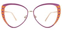 Tristan - Geometric Purple Eyeglasses