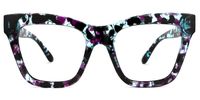 Bonilla - Square Floral Eyeglasses | Vooglam Angle View