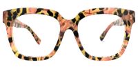 Martha - Square Floral Eyeglasses | Vooglam Angle View