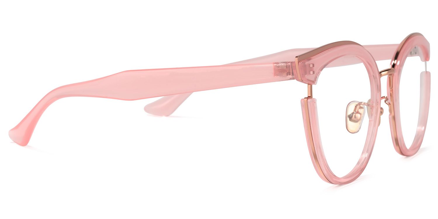 Cute Pink Cat Eye Glasses - 4