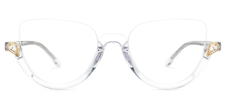 Sylvia  Cat Eye Crystal Clear Eyeglasses
