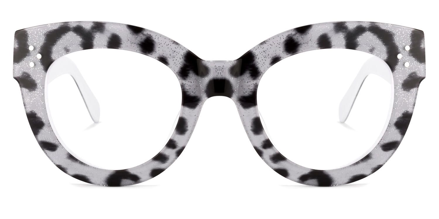 Miguel - Oval Grey/Leopard Eyeglasses product detail 2
