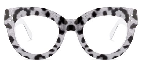 Miguel - Oval Grey/Leopard Eyeglasses