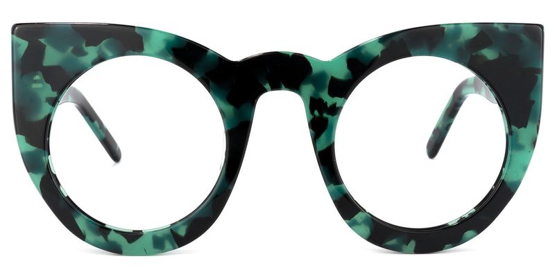 Cadence - Cat Eye Green Tortoise Eyeglasses
