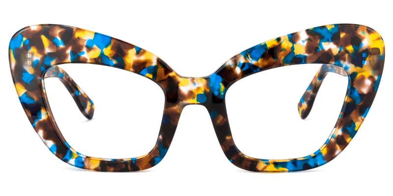 Zuzanna - Cat Eye Blue/Orange Eyeglasses