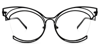 Maggie - Cat Eye Black Eyeglasses | Vooglam Angle View