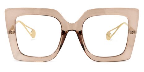 Adrienne - Square Brown Eyeglasses