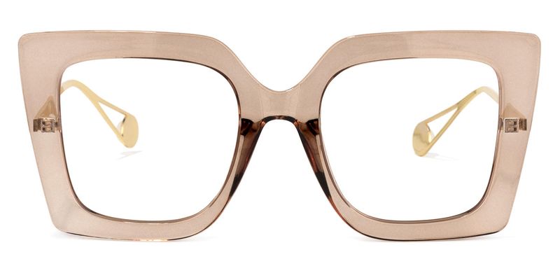Adrienne - Square Brown Eyeglasses