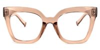 Naila - Square Tawny Eyeglasses│Vooglam1 Angle View