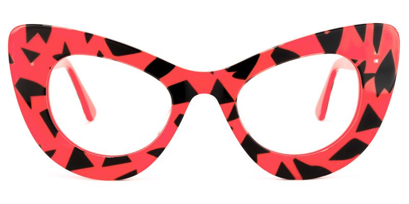 Weslie - Cat Eye Red/Leopard Eyeglasses