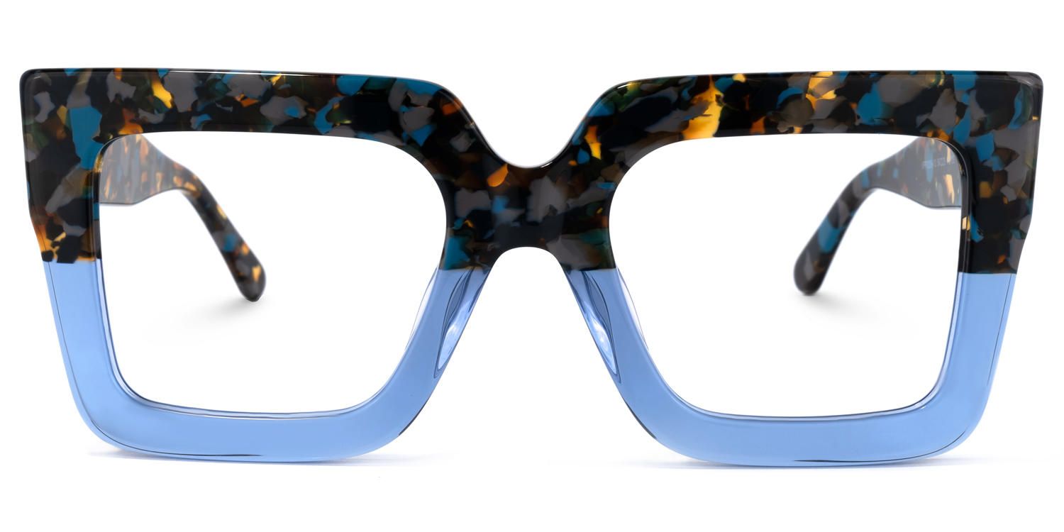 Charisse - Square Two-tone Blue Eyeglasses product detail 2