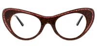 Cat Eye Leopard Eyeglasses | Vooglam Angle View