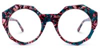 Geometric Floral Eyeglasses | Vooglam.com Angle View