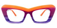 Dusica - Rectangle Orange Eyeglasses