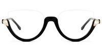 Sylvia - Cat Eye Black Eyeglasses | Vooglam Angle View